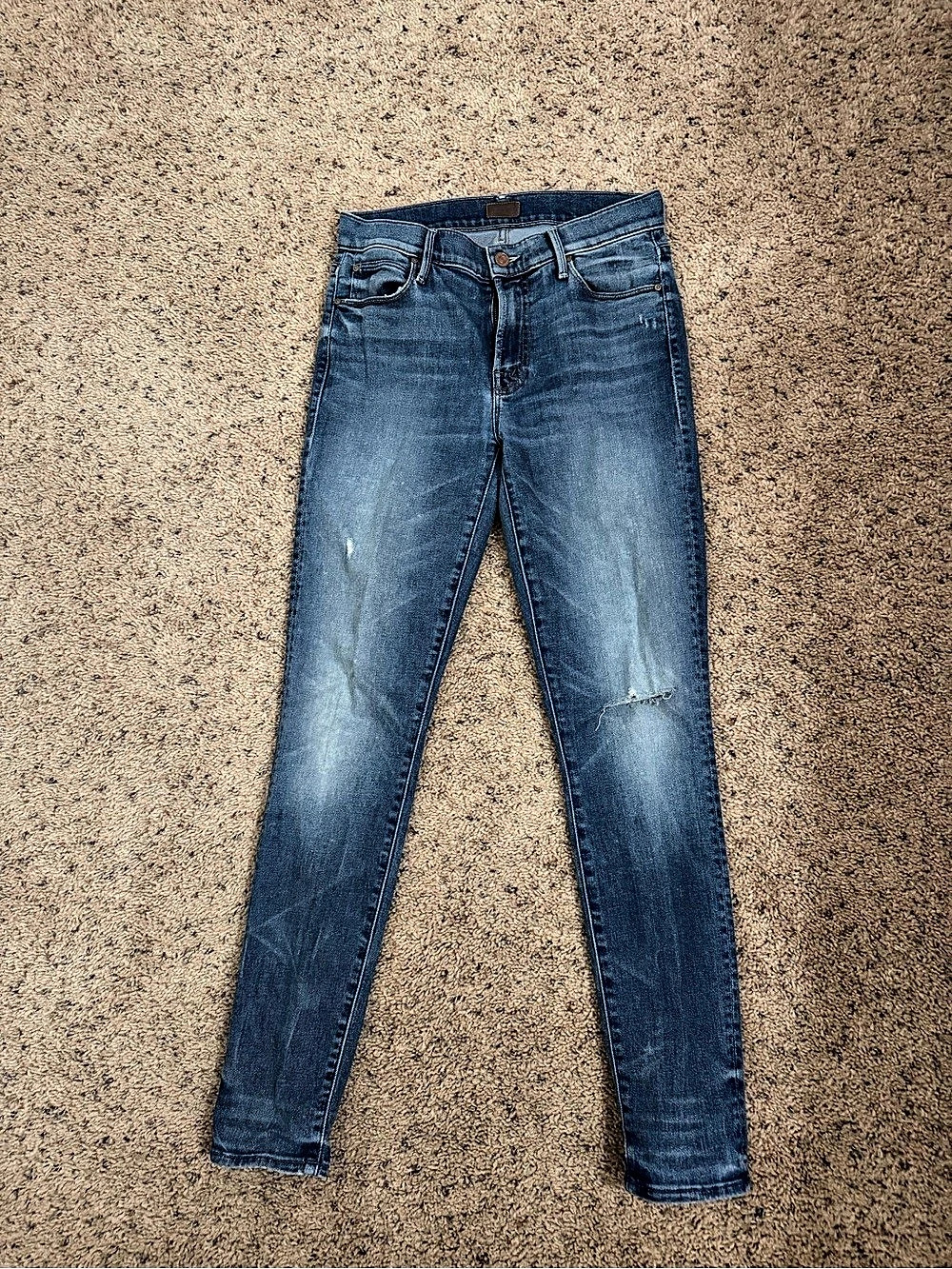 Mother The Looker Skinny Jeans Blue Waist 28